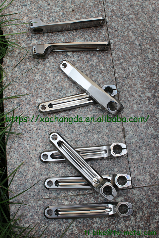 Titanium pinion bicycle cranks in storaged 170mm and 175mm length