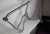 xacd made titanium recumbent bicycle frame with thru axle design