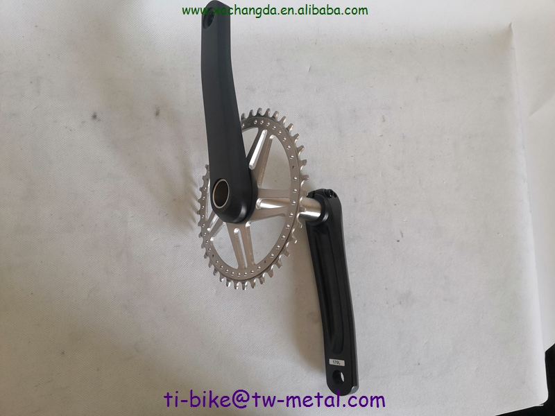 ISIS cranks in alu and axle plus chain ring in titanium alloy