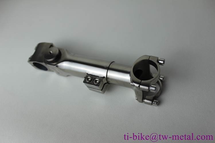 Custom titanium adjustable bike stem