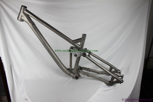 Custom Titanium Suspension Bicycle Frame with Thru Axle Dropouts