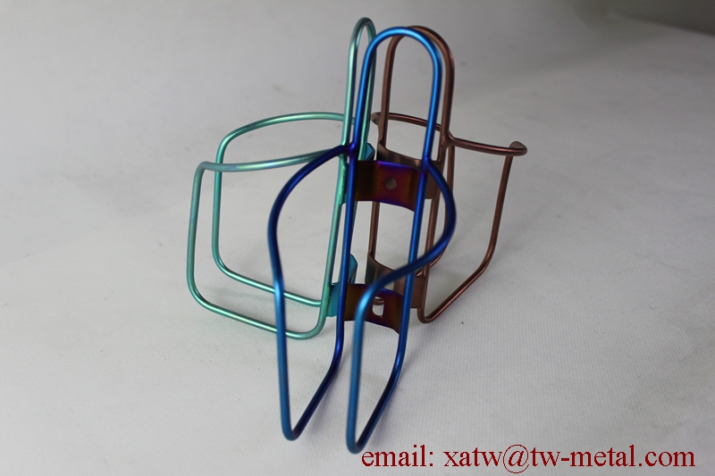 Anodized Titanium Water Bottle Cages