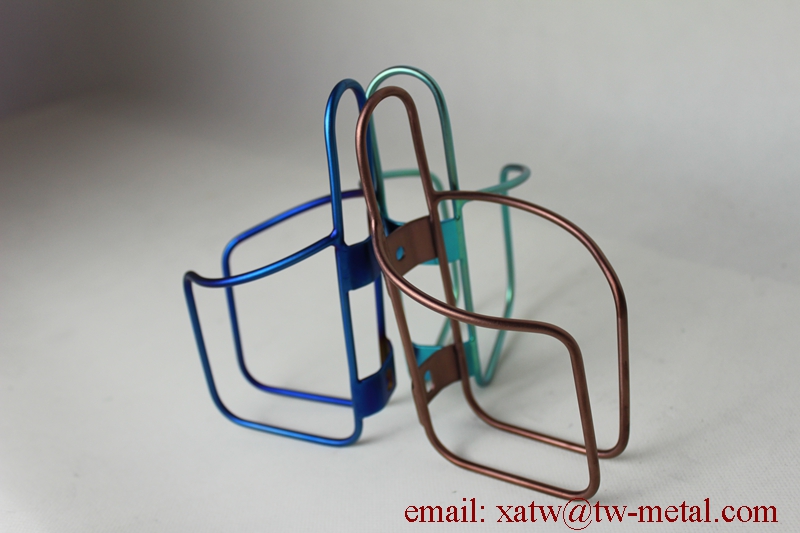 Anodized Titanium Water Bottle Cages