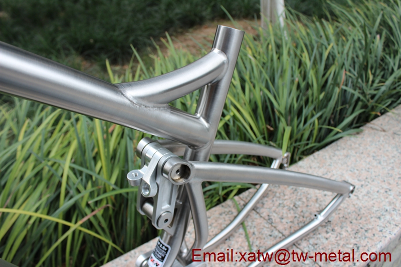 Titanium suspension bike frame
