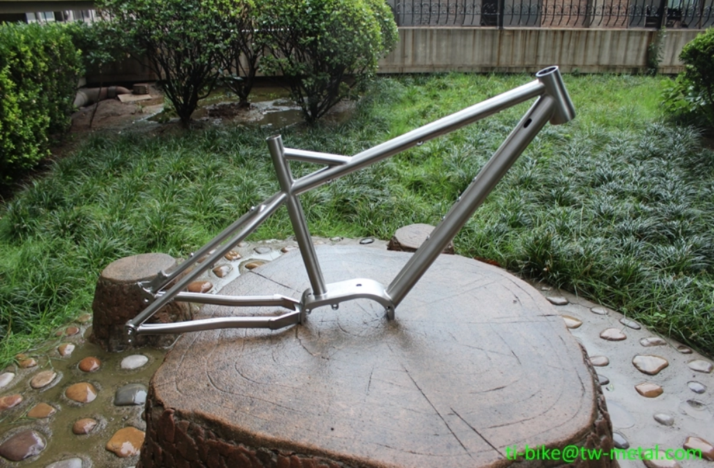 Titanium MTB Bike Frame with M800 BAFANG Motor Bridge