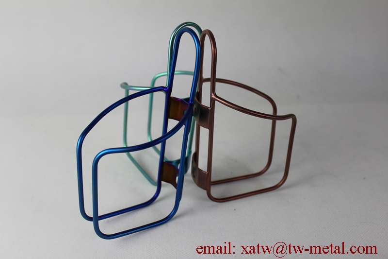 Anodized Titanium Water Bottle Cages