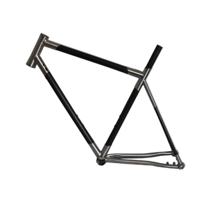 custom titanium carbon mixed bike frame with thru axle design