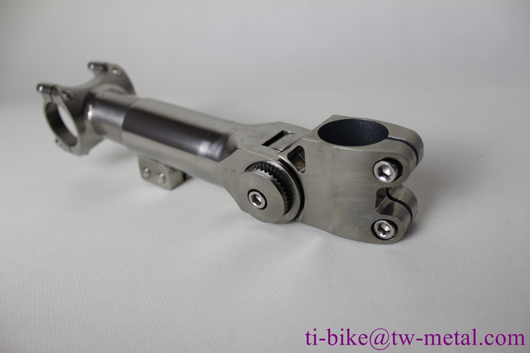 Custom titanium adjustable bike stem