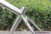titanium fat bike frame with tapered head tube and PM brake