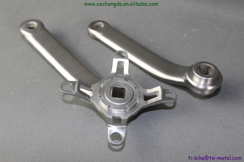 XACD Made titanium cranks in tapered squared crank heads
