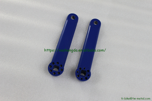 xacd made titanium bmx bike cranks in 162.5mm and baked blue color
