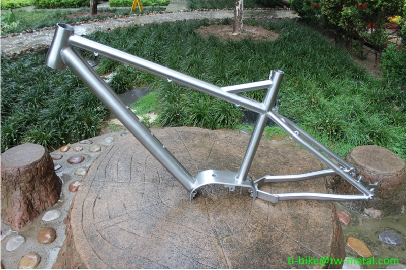 Titanium MTB Bike Frame with M800 BAFANG Motor Bridge