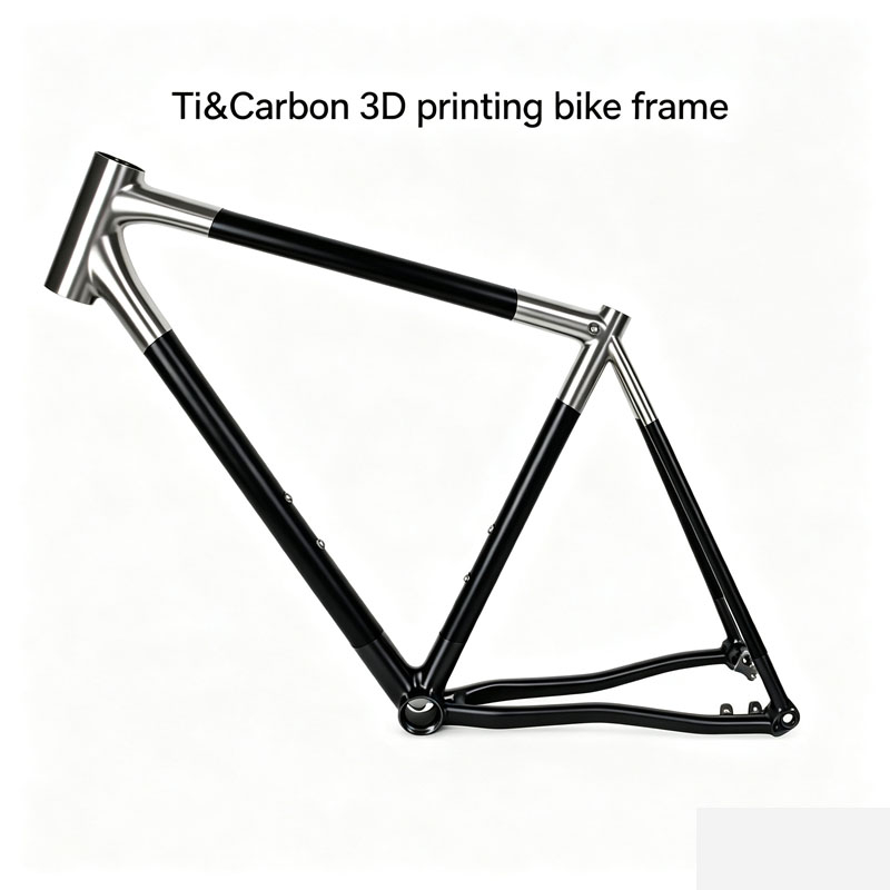 XACD titanium gravel bike frame & carbon 3D printing 