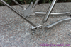 Titanium gravel bike frame with integrated rear rack