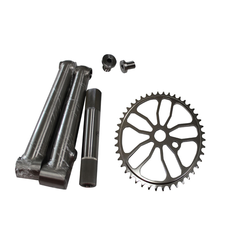Titanium Bmx Cranks in 24 Dia with Spindel And Sprocket Custom