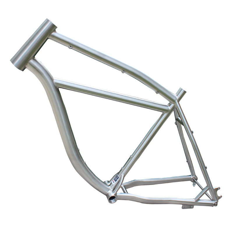 XACD factory titanium cruiser bicycle frame with thru axle dropouts