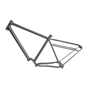Titanium gravel bike frame with integrated rear rack