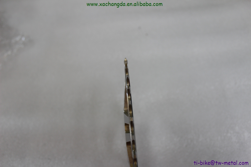 China made titanium oval shaped chain ring in 40T custom