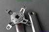 XACD Made titanium cranks in tapered squared crank heads