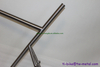 custom track bicycle frame with a long seat tube