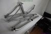 xacd made titanium recumbent bicycle frame with thru axle design