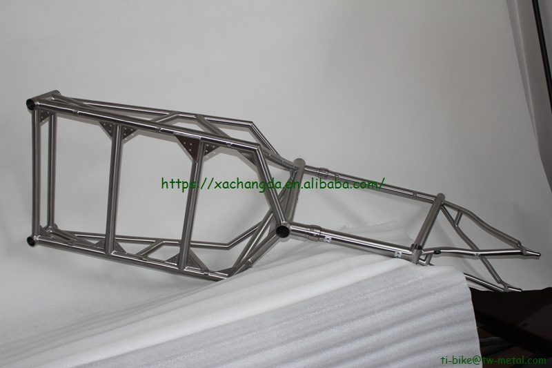 Bicycle Cargo Frame with Couplers And Sliding Dropouts with Heavy Load Rack