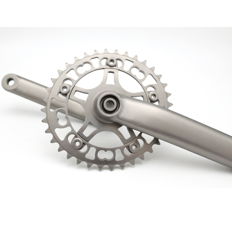 titanium bicycle crankset oval
