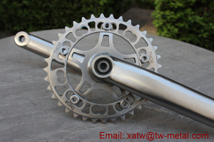 titanium bicycle crankset oval