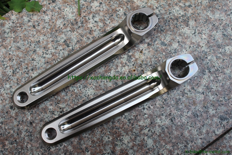 Titanium pinion bicycle cranks in storaged 170mm and 175mm length