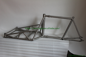 Bicycle Cargo Frame with Couplers And Sliding Dropouts with Heavy Load Rack