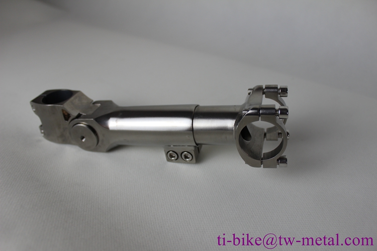 Custom titanium adjustable bike stem